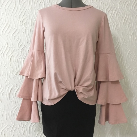 blush pink long sleeve